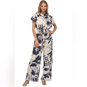 Fate By LFD Abstract Floral Print
Satin Cowl Neck Jumpsuit